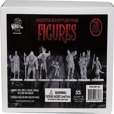 Monster Protector- 28 Unpainted 1" Hex-Sized Fantasy Mini Figures for Your RPG Dungeon Campaigns Image 2