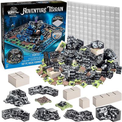 Monster Protectors Adventure Terrain 107pc Painted Rock Formation Base Set Fully Modular, Stackable 3D Tabletop World Builder fit for DND, Pathfinder, RPG Games Image 1