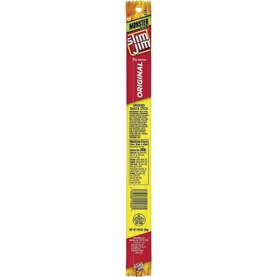 Monster Smoked Meat Stick, Original Flavor, Packed with Protein, 1.94 oz, Case of 18 Image 1