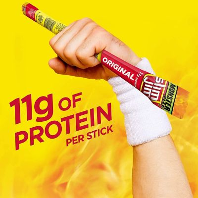 Monster Smoked Meat Stick, Original Flavor, Packed with Protein, 1.94 oz, Case of 18 Image 2