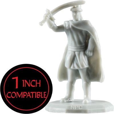 Monster Townsfolk Mini Fantasy Figures - 8pc Paintable Nobility Class Non Player Character NPC Miniatures - 1" Hex-Sized Compatible w DND Dungeons and Dragons, Image 2