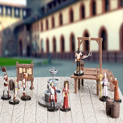 Monster Townsfolk Mini Fantasy Figures - 8pc Paintable Nobility Class Non Player Character NPC Miniatures - 1&quot; Hex-Sized Compatible w DND Dungeons and Dragons, Image 3