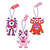 Monster Valentine Ornament Craft Kit - Makes 12 Image 1