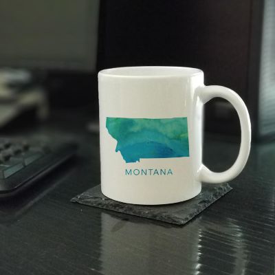 Montana Aqua Blue Water Ceramic Mug Image 1