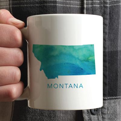 Montana Aqua Blue Water Ceramic Mug Image 1