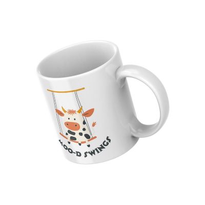 Moo-d Swings Mug by Dancing Littles Jungle Image 1