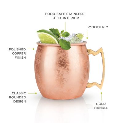 Moscow Mule: Copper Cocktail Mug, 2 Pack, Image 2