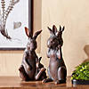 Mother Rabbit And Baby Bunny Statue (Set Of 2) 15.25"H, 16.25"H Resin Image 3