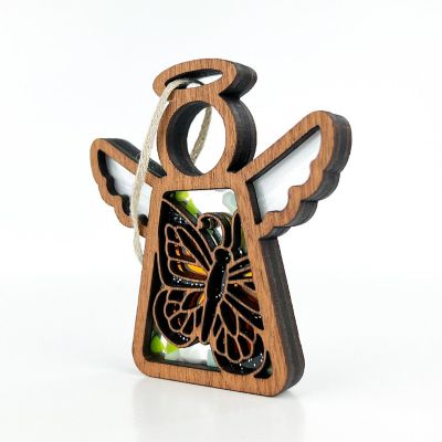 Mother's Angels - 3.5" x 3.25" x 0.38" Monarch Butterfly Ornament Image 1