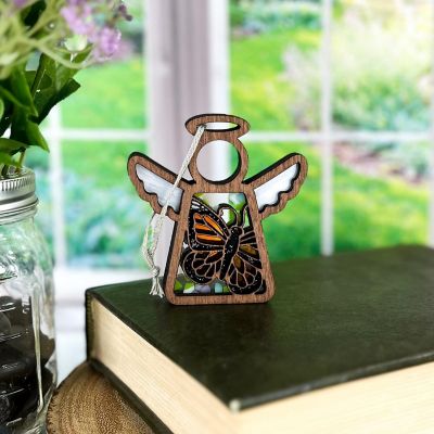 Mother's Angels - 3.5" x 3.25" x 0.38" Monarch Butterfly Ornament Image 2