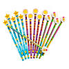 Motivational Pencils with Pencil Top Erasers - 12 Pc. Image 1