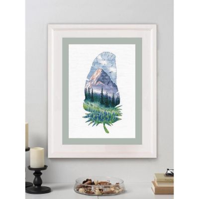 Mountain landscape-2 1402 Oven Counted Cross Stitch Kit Image 1