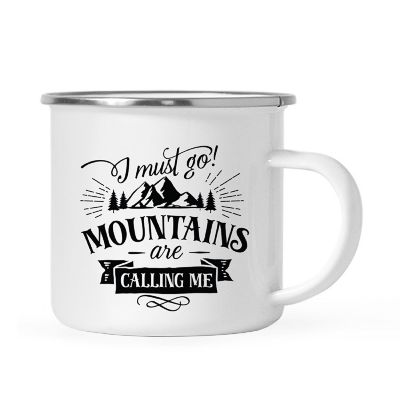 Mountains Are Calling Metal Camping Mug Image 2