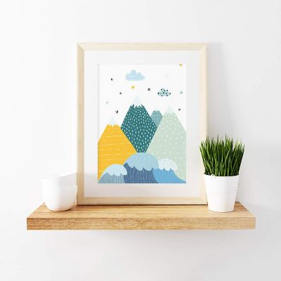 Mountains Nursery Wall Art 8.5x11in Image 1