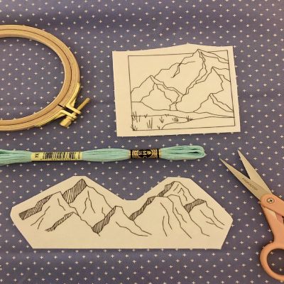 Mountains - Peel Stick and Stitch Hand Embroidery Patterns Image 3