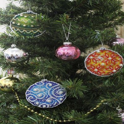 MP Studia - Christmas Tree Decoration - Rowan SR-166 Plastic Canvas Counted Cross Stitch Kit Image 1