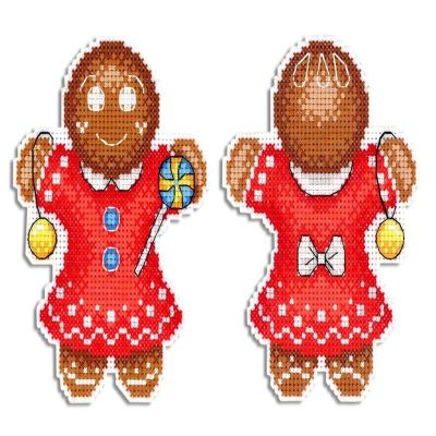 MP Studia - Gingerbread Cookie SR-583 Plastic Canvas Counted Cross Stitch Kit Image 1