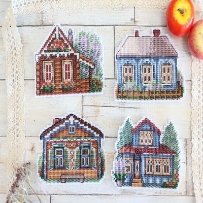 MP Studia - Houses. Magnets SR-706 Counted Cross Stitch Kit Image 1