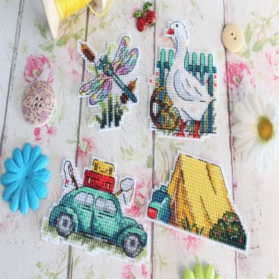 MP Studia - Summer. Magnets SR-579  Plastic Canvas Counted Cross Stitch Kit Image 3