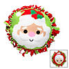 Mr. & Mrs. Claus Red & Green Fleece Tied Pillow Craft Kit - Makes 6 Image 1