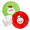 Mr. & Mrs. Claus Red & Green Fleece Tied Pillow Craft Kit - Makes 6 Image 1