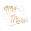 Mr. & Mrs. Gold Calligraphy Chair Signs - 2 Pc. Image 1