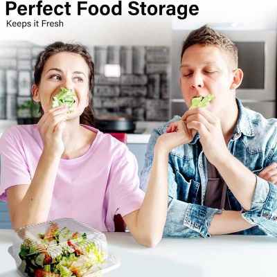 MT Product Clear Plastic Square Slice Cake Container Medium Deep - Pack of 40 Image 3