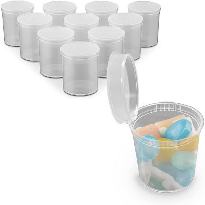 MT Products 30 Dram Pop Top Empty Pill Bottles/Clear Prescription Vials - Pack of 15 Image 1