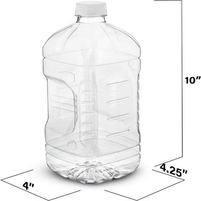 MT Products 64 oz Plastic Juice Bottles with Tamper Evident Caps - Set of 4 Image 1