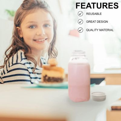 MT Products 8 oz Juice Bottles with Caps - Set of 12 Bottles with Caps Image 1