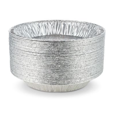 MT Products 8" Round Aluminum Foil Pie Pans/Tart Pan (1.25 Deep) - Pack of 35 Image 1