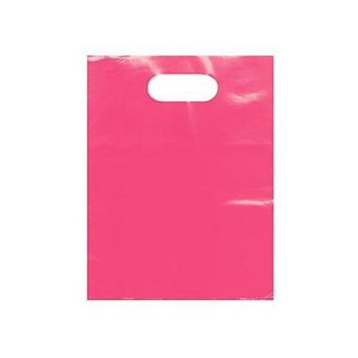 MT Products 9" x 12" Pink 1.25 Mil Plastic Merchandise Bags - Pack of 25 Image 1