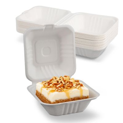 MT Products Cake Container - 6&quot; x 6&quot; x 3&quot; Food To Go Containers - Pack of 500 Image 1