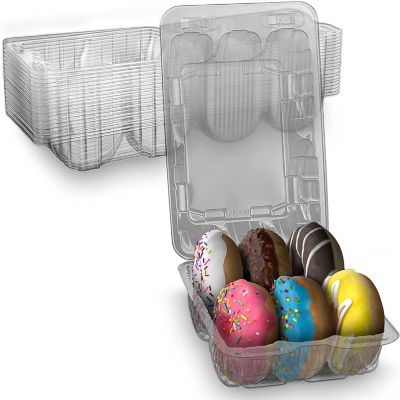 MT Products Clear Plastic Containers/Cookie Container with Hinged Lid - 20 Pieces Image 1