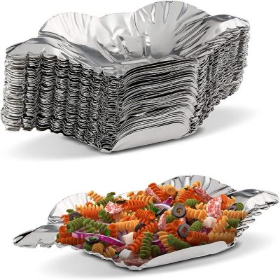MT Products Disposable Aluminum Foil Pans Crab Shells - Pack of 50 Image 1