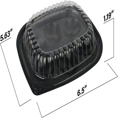 MT Products Plastic Deviled Egg Carrier/Disposable Deviled Egg Tray with Lid Holds 6 egg halves - Set of 12 Image 1