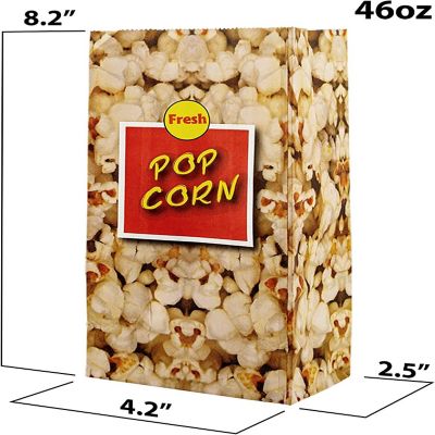 MT Products Popcorn Bags - 46 oz Popcorn Holders with Flat Bottom - Pack of 15 Image 1