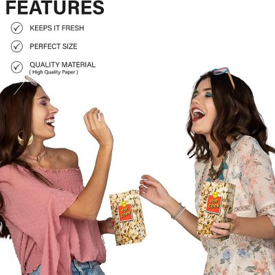 MT Products Popcorn Bags - 85 oz Popcorn Holders with Flat Bottom - Pack of 15 Image 3