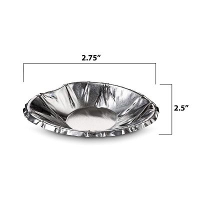MT Products Small Pie Pans / Clamshell Aluminum Foil Pans - Pack of 100 Image 1
