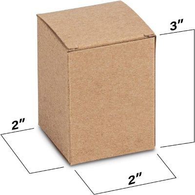 MT Products Tuck Top Kraft Paperboard Gift Boxes 2" x 2" x 3" - Pack of 30 Image 1