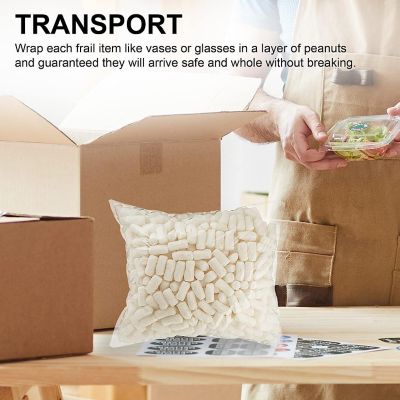 MT Products White Biodegradable Packing Peanuts / Packing Foam for Shipping Image 2