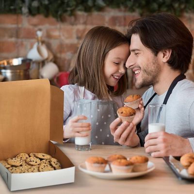 MT Products White Cookie Boxes - 9" x 9" x 3" Bakery Boxes  No-Window - Pack of 15 Image 1