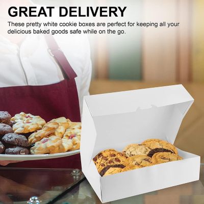 MT Products White Donut Boxes - 14" x 10" x 3.5" Auto-Popup Bakery Boxes No-Window - Pack of 15 Image 2