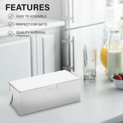 MT Products White Donut Boxes - 6.3" x 3.8" x 2.3" Bakery Boxes No-Window - Pack of 30 Image 1
