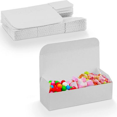 MT Products White Small Candy Box - 5" x 2.75" x 1.75" Bakery Boxes - Pack of 20 Image 1