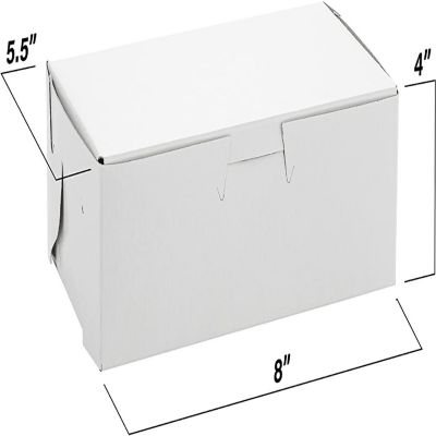 MT Products White Treat Boxes - 8" x 5.5" x 4" Bakery Boxes No-Window (Pack of 15) - Made in the USA Image 1