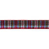 Multicolor Plaid 2.5" X 10 Yds. Ribbon (Set Of 2) Wired Polyester Image 1
