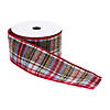 Multicolor Plaid 2.5" X 10 Yds. Ribbon (Set Of 2) Wired Polyester Image 1