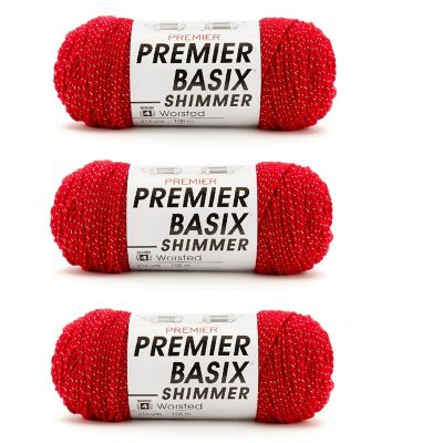 Multipack of 3 - Premier Basix Shimmer-Red Shimmer Image 1