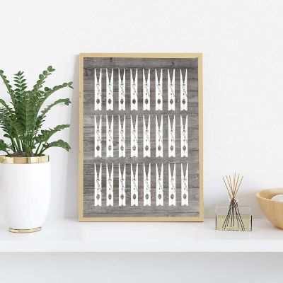 Multiple Clothespins Wall Art 8.5x11in Image 2